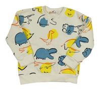 Smetanová mikina se zvířaty