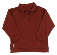 Hnědá polo mikina s výšivkou Matalan