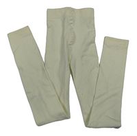 Krémové thermo punčocháče bez šlapiček Ergee