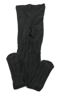 Antracitové žebrované punčocháče