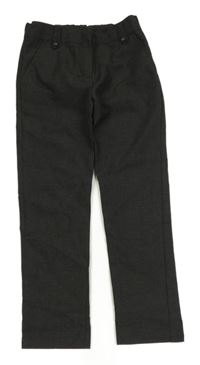 Tmavošedé melírované slavnostní kalhoty F&F