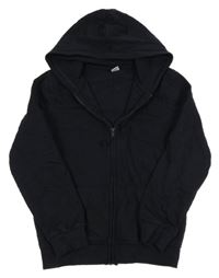 Tmavomodrá propínací mikina s kapucí Tu