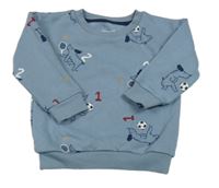 Modrošedá mikina se psy Primark