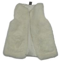 Smetanová kožešinová podšitá vesta Little Kids