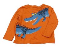 Oranžové triko s krokodýlem C&A