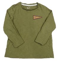 Khaki triko s nápisem Tu