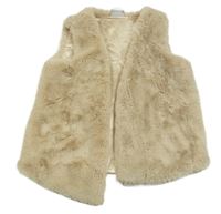 Béžová kožešinová podšitá vesta Matalan