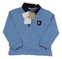 Nové - Modré polo triko s nášivkou Mayoral