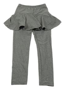 Tmavošedé melírované legíny se sukní Shein