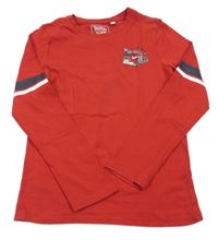 Červené triko s hasičským autem C&A