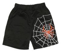Černé kraťasy s pavoukem
