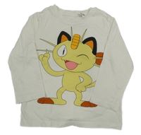 Smetanové triko s Meow - Pokémon H&M