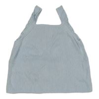 Světlemodrý žebrovaný pletený top Zara
