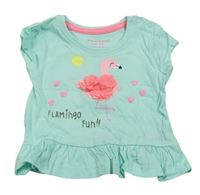 Světlemodrá tunika s plameňákem Primark