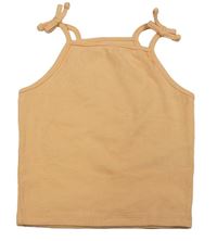 Meruňkový žebrovaný crop top George