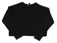 Černá crop mikina New Look