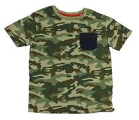 Khaki army tričko s kapsou Next