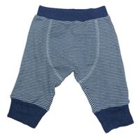 Modré pruhované lehké tepláky 