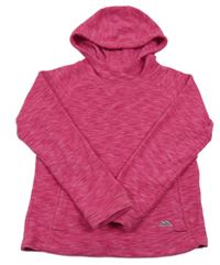 Růžová melírovaná fleecová funkční mikina s kapucí Trespass