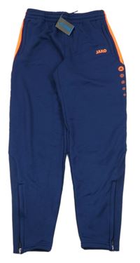 Nové - tmavomodré tepláky s logem jako