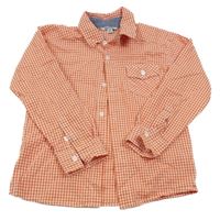 Červeno-bílá kostičkovaná košile 