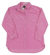 Nové - růžová manšestrová halenka s kapsou Primark