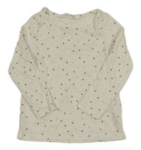 Bílé vzorované triko s hvězdičkami H&M