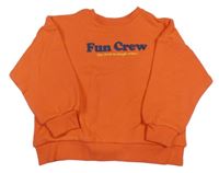 Oranžová mikina s nápisem kiabi