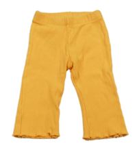 Pomerančové žebrované legíny 