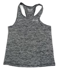 Tmavošedý melírovaný sportovní tílko s logem USA pro