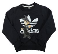 Tmavomodrá mikina s logem - Adidas