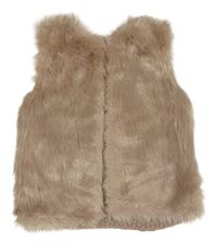 Starorůžová kožešinová/pletená vesta Primark