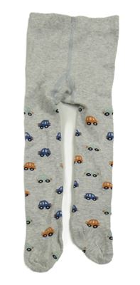 Šedé punčocháče s auty H&M