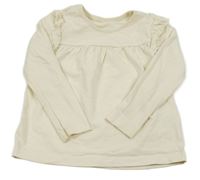 Smetanové triko s volánky George