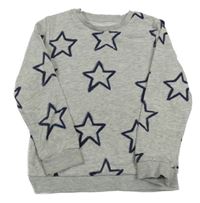 Šedo-tmavomodrá mikina s hvězdami M&S