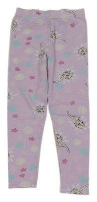 Lila legíny s Elsou a vločkami Disney