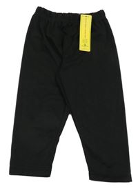 Nové - Černé žebrované legíny 