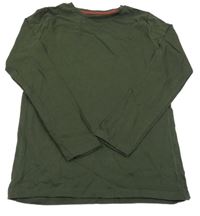 Tmavozelené triko Tu