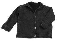 Tmavošedá riflová zateplená košilová bunda George