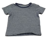 Tmavomodré melírované tričko Tu