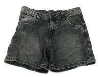 Tmavošedé riflové kraťasy s prošoupáním Zeeman 