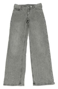Šedé melírované straight leg rifle H&M
