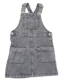 Šedé riflové laclové šaty H&M