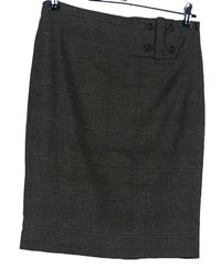 Dámská hnědá vzorovaná pouzdrová sukně MNG 