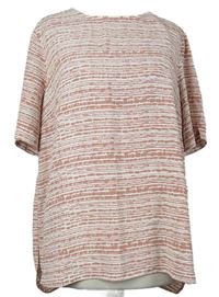 Dámská rezavovo-bílá vzorovaná halenka Primark 
