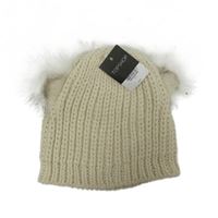 Nové - Dámská smetanová čepice s oušky Topshop 