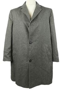 Pánský šedý melírovaný vlněný kabát Daniel Hechter 