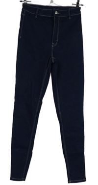 Dámské tmavomodré skinny rifle 