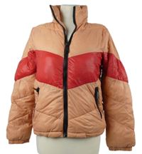 Dámská růžovo-červená šusťáková zimní bunda Primark 