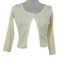 Dámské smetanové propínací crop triko Stradivarius